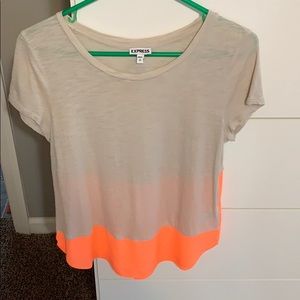Express Tan and Coral Top